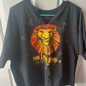 Disney Lion King Black Tee with Yellow & Orange Graphic